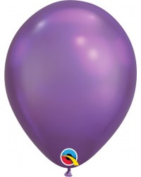 11'' Qualatex Chrome Purple Round